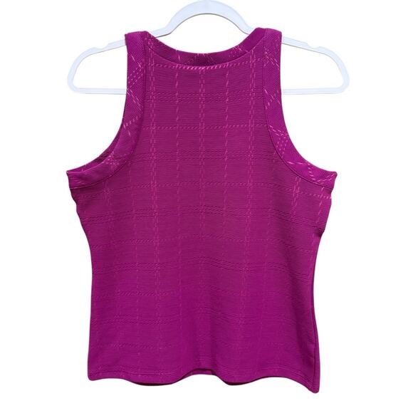 NWT Ann Taylor Purple Textured Trim Tank Sleeveless Top Women’s Petite Small NEW - Picture 7 of 16